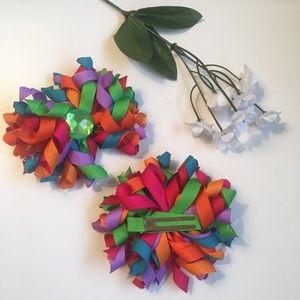 Girls korker bows. Bright colors with jewels.